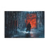 Samurai Walking Through Shattered Code — Canvas Wall Art — Living Room Wall Lifestyle View