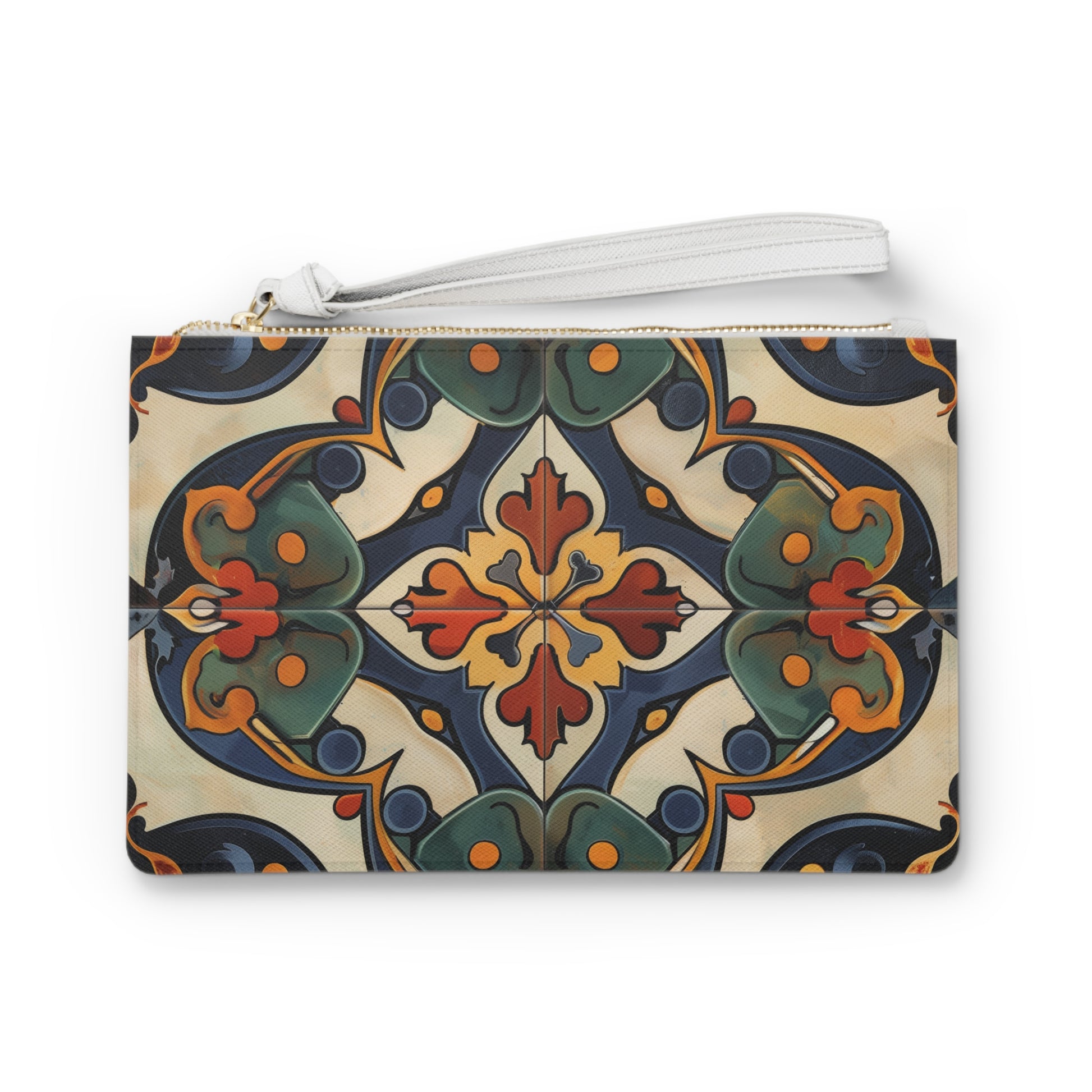 Tile Print Clutch Bag | Clutch Bags | Accessories, All Over Print, AOP, Assembled in the USA, Assembled in USA, Bags, Made in the USA, Made in USA, Vegan | Prints with Passion