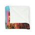 Rain Falling Upward in a Magical City Plush Fleece Throw Blanket