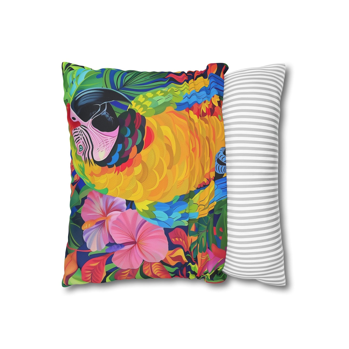 Vibrant Tropical Parrot Paradise Pillowcase - High-Quality, Stylish, & Perfect for All Seasons | Makes a Great Gift from PrintswithPassion