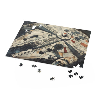 "Challenge yourself with Millennium Falcon Star Wars jigsaw puzzle for fans - engaging and fun activity"