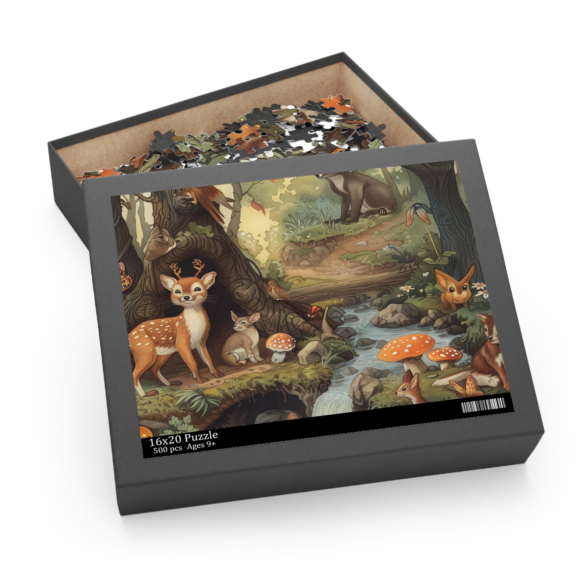 Captivating Forest Friends Jigsaw Puzzle with Woodland Creatures - Perfect for Nature Lovers and Puzzle Enthusiasts