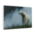 Spirit Bear Emerging from Cloud Mist — Canvas Wall Art — Side Profile & Stretched Corner Detail