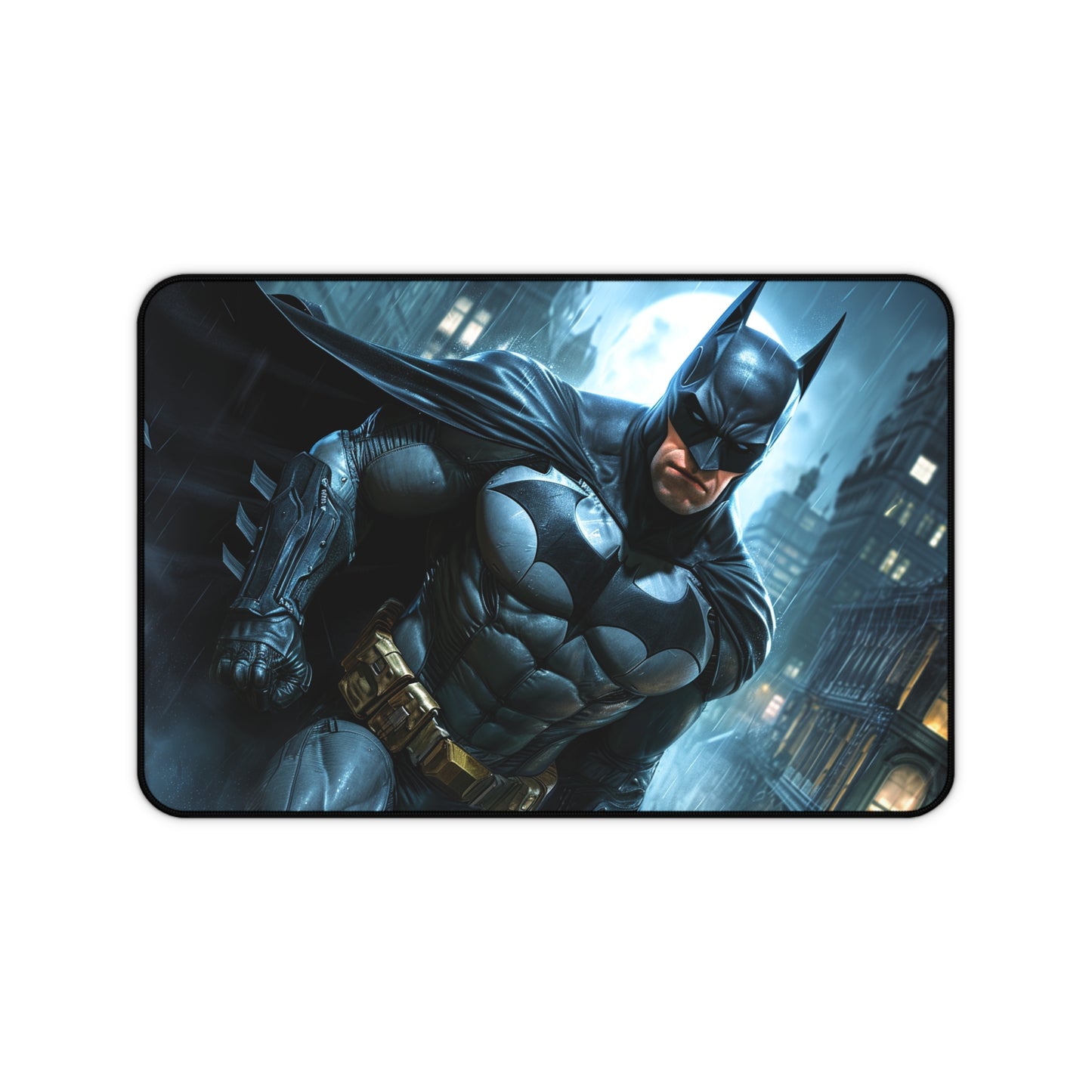 "Batman Gotham City Desk Mat - Transform Your Workspace with Iconic Imagery and Durable Design, Perfect for Superhero Fans"