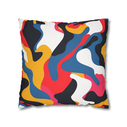 "Abstract Bright Pillow Case - Modern seamless pattern design adds color and style to bedroom decor"