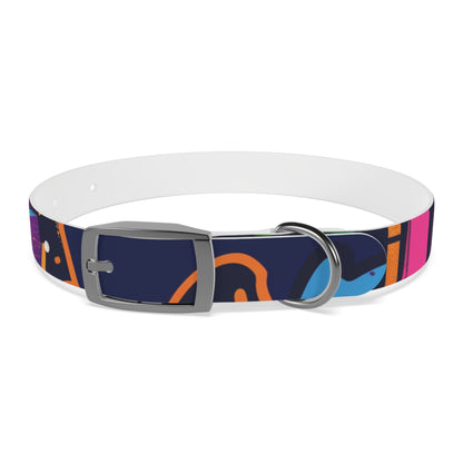 Neon Graffiti Dog Collar: Urban Style Statement