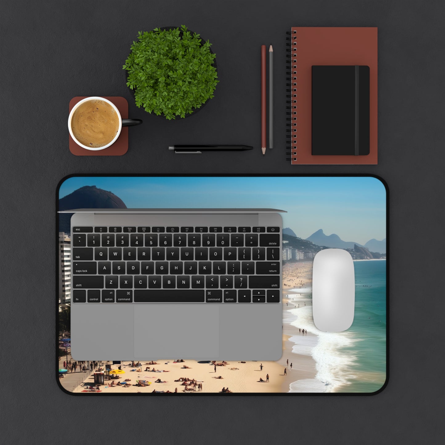 Rio Beach Desk Mat - Vibrant and Stylish Workspace Accessory with Inspiring Image to Brighten Your Desktop - Perfect for Creativity Boost