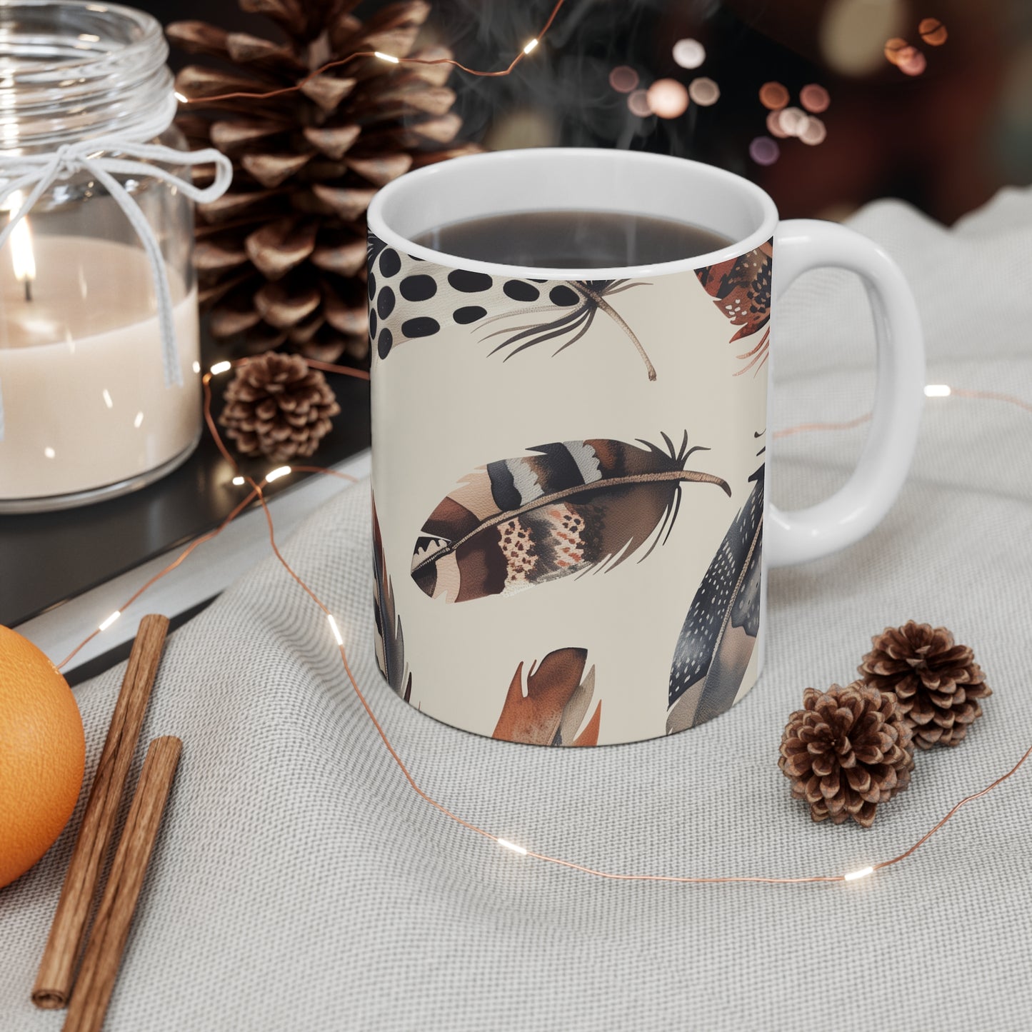 Boho Feathers Dream Coffee Mug