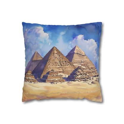 Pyramids of Giza Watercolor Pillowcase | Pillow Cases | All Over Print, AOP, Bed, Bedding, Home & Living, Indoor, Pillow Case, Pillow Covers, Pillows & Covers, Sublimation | Prints with Passion