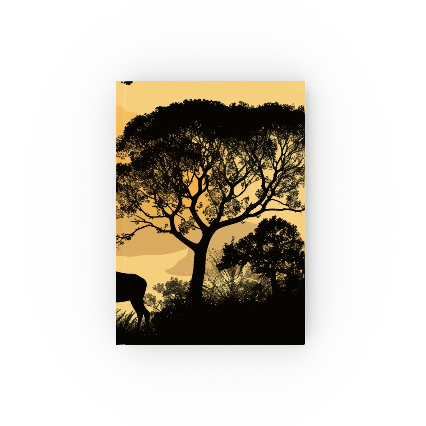 "Forest Whispers Deer Silhouette Journal – High-Quality Tranquil Nature Sketchbook Gift"