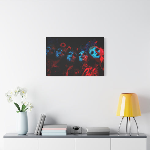 Carnival Masks in Dramatic Lighting — Canvas Wall Art — Product Detail View 7