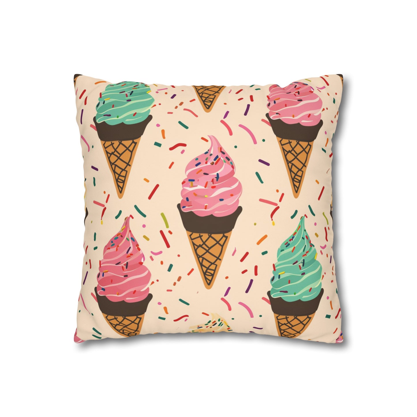 "Sweet Dreams Sprinkle Cone Pillowcase - High-quality, stylish design perfect for all seasons. Makes a great gift! Shop now."