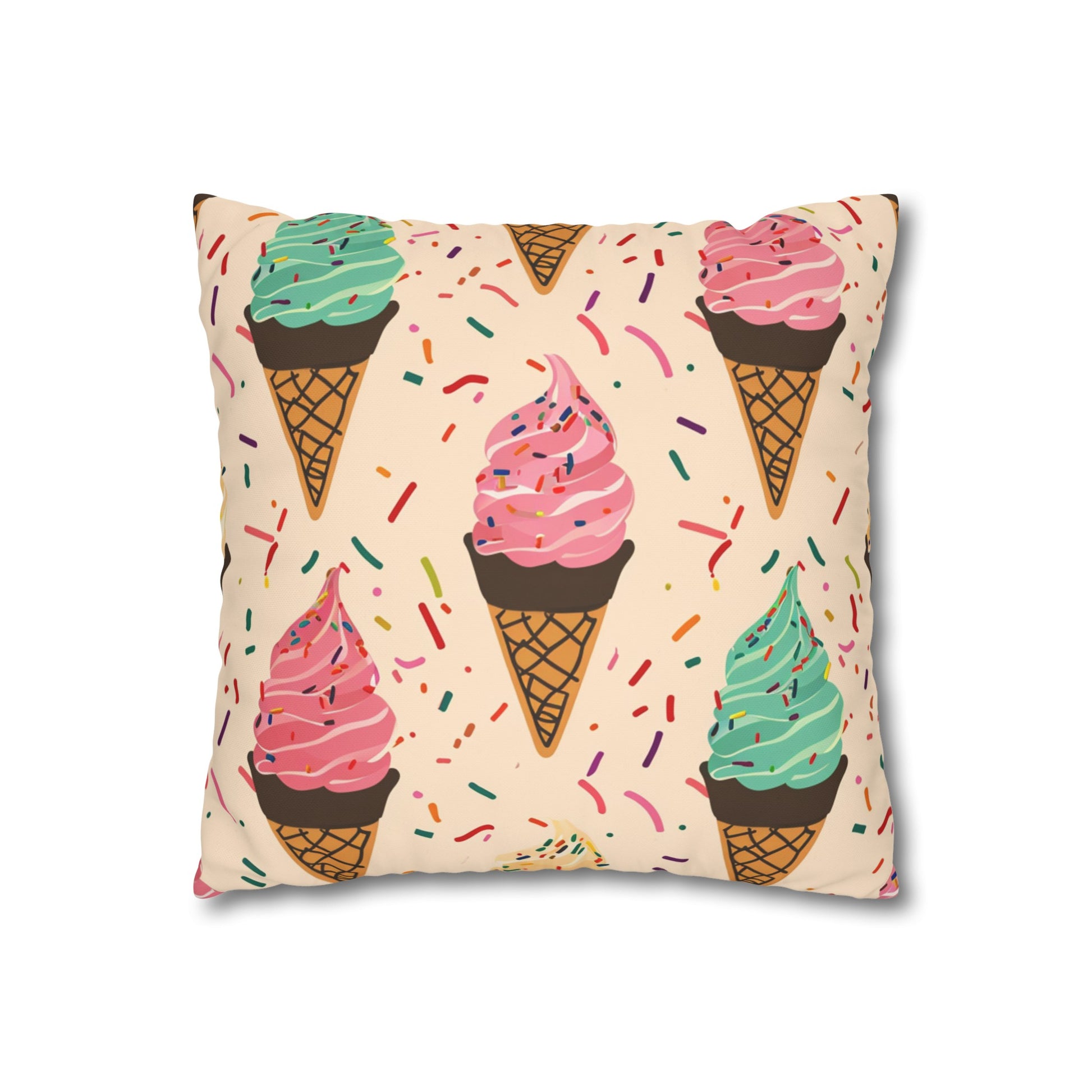 "Sweet Dreams Sprinkle Cone Pillowcase - High-quality, stylish design perfect for all seasons. Makes a great gift! Shop now."