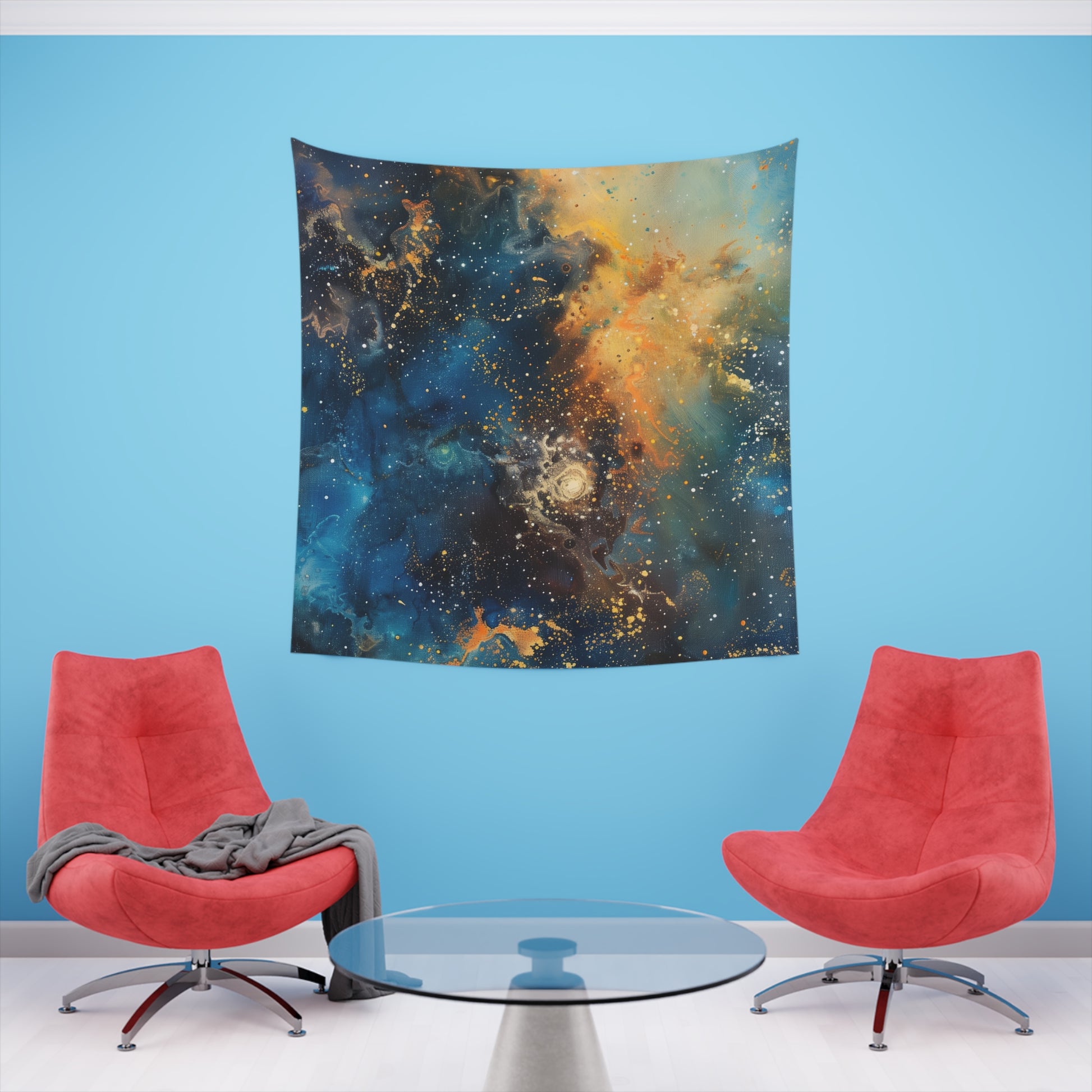 Galactic Tapestry: A Cosmic Masterpiece | Wall Tapestry | All Over Print, AOP, Decor, Halloween, Home & Living, Home Decor, Indoor, Spring Essentials, Sublimation, Tapestry | Prints with Passion