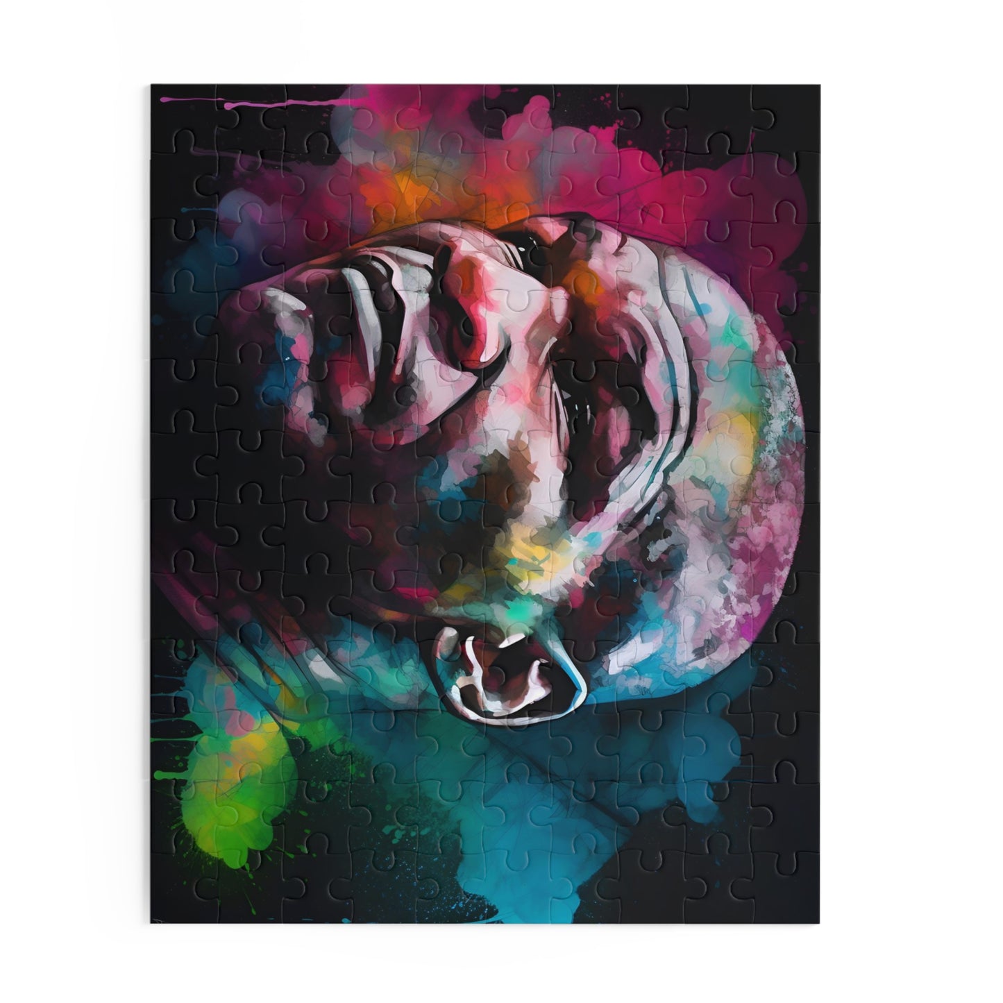 Tyson Watercolor Neon Jigsaw Puzzle