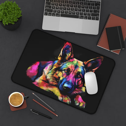 "German Shepherd Desk Mat - Stylish and Protective Workspace Accessory"