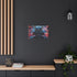 Samurai Helmet over Digital Grid — Canvas Wall Art — Product Detail View 5