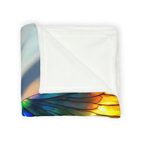 Solar Wings Casting Prism Shadows Plush Fleece Throw Blanket