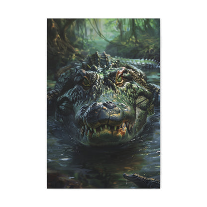 Crocodile: Silent Hunter Canvas: Swamp Plants | Canvas | Art & Wall Decor, Canvas, Fall Picks, Hanging Hardware, Home & Living, Indoor, Top Spring Products, Valentine's Day promotion | Prints with Passion