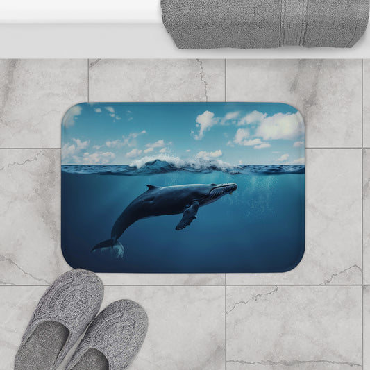 Whale Song Bath Mat | Bath Mats | Bath, Bathroom, Home & Living, Indoor, Sublimation | Prints with Passion