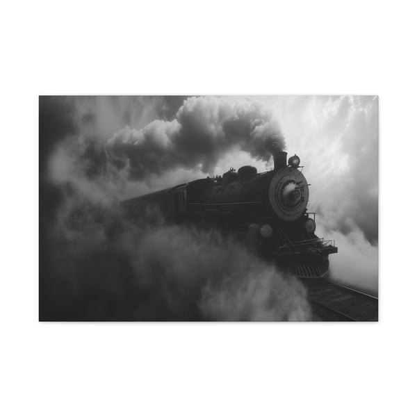 Train Made of Smoke and Dreams (Edition II) — Canvas Wall Art — Living Room Wall Lifestyle View
