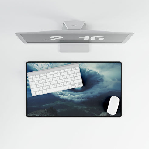 Vortex Above Mountain Peak — XL & XXL Desk Mat — Product Detail View 8