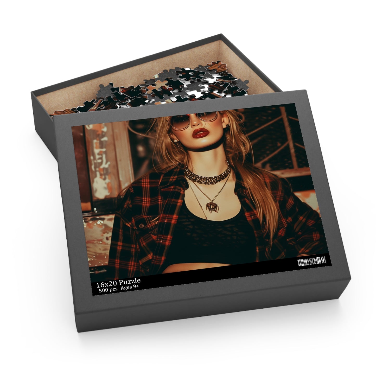 90s Grunge Puzzle Collection featuring iconic band posters and artwork that will transport you back in time