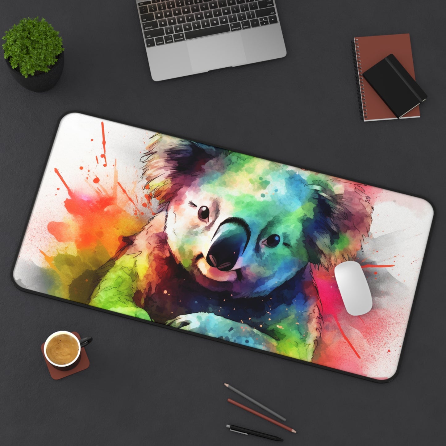 Koala Watercolor Desk Mat | Desk Mat | Accessories, Back-to-School, Desk, Fall Bestsellers, Home & Living, Mouse pad, Mouse Pads, Mousepad, Seasonal Picks, Stationery, TikTok | Prints with Passion