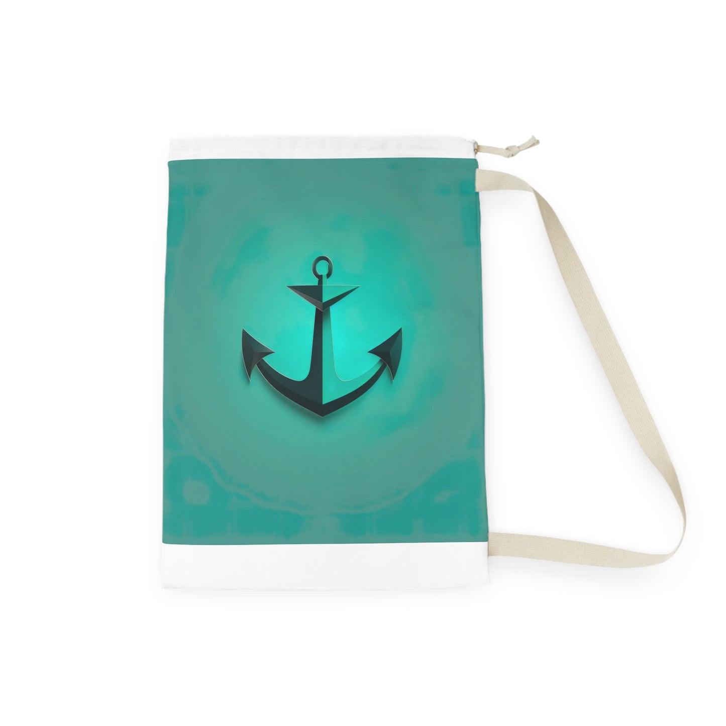 "Anchors Away Laundry Bag - Stylish anchor print for college students, travelers, and households"