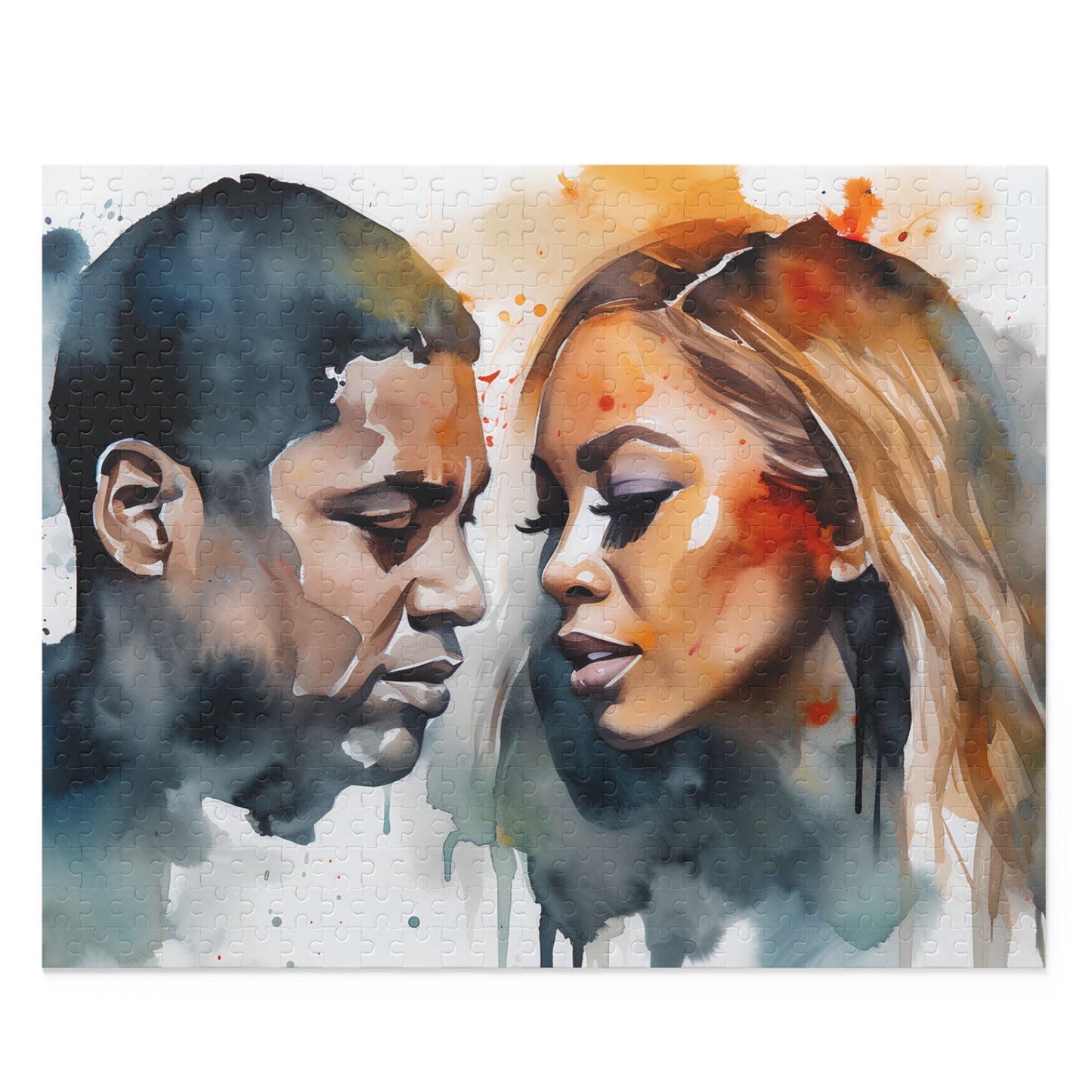 JayZ Beyoncé Watercolor Puzzle | Puzzle | Back-to-School, Fall Picks, Games, Holiday Picks, Home & Living, Puzzles, TikTok, Valentine's Day, Valentine's Day Picks | Prints with Passion