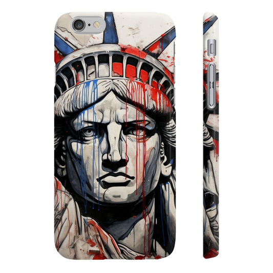 Abstract Americana Line Art Flag phone case - High-quality, versatile, and stylish patriotic phone accessory perfect for all seasons. Makes a great gift. Visit our shop for more unique designs.