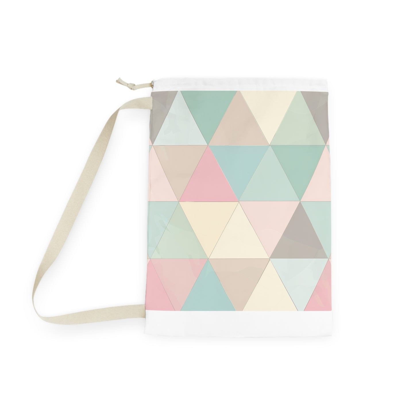 "Modern Pastel Geometrics pillowcase - stylish, durable laundry transport with geometric pattern"