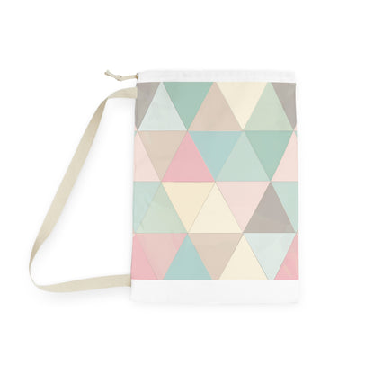 "Modern Pastel Geometrics pillowcase - stylish, durable laundry transport with geometric pattern"