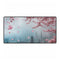 Cherry Blossoms Raining over City Skyline — XL & XXL Desk Mat — Full Top-Down Artwork View