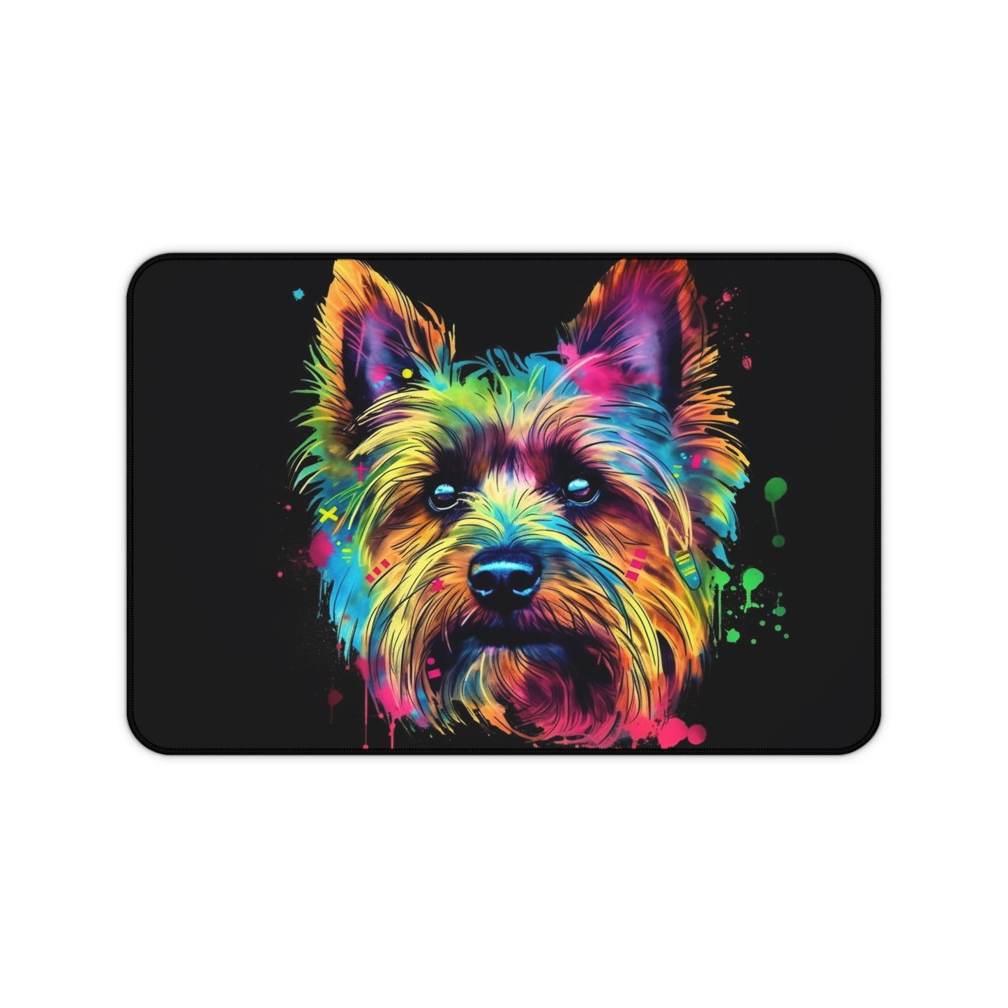 "Yorkie Love Desk Mat - Adorable Yorkshire Terrier Design for Dog Lovers"