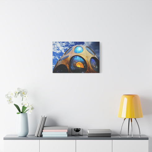 Solar Cathedral Floating in Orbit Stretched Canvas Wall Art
