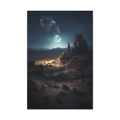 Desert Dreams: Ruins Under a Starry Sky with Libyan Desert Glass Canvas | Canvas | Art & Wall Decor, Canvas, Fall Picks, Hanging Hardware, Home & Living, Indoor, Top Spring Products, Valentine's Day promotion | Prints with Passion