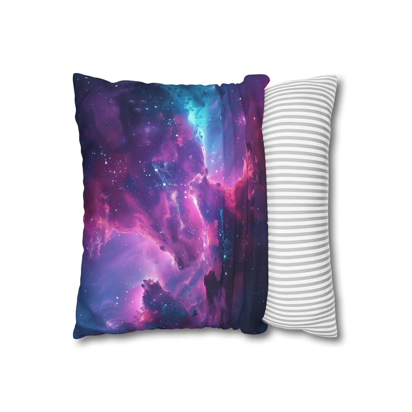 "Interstellar Neon Pillowcase - Vibrant neon galaxy design for a cosmic dreamscape, high-quality material, perfect for all seasons. Makes a great gift. Shop now!"