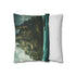 Atlantis Lost Continent — 40×40 Cushion Cover — Soft Brushed Fabric Texture Close-Up