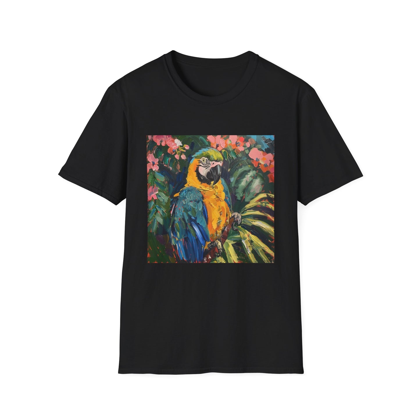 Tropical Rhapsody: A Vibrant Parrot's Paradise | T-Shirt | DTG, Men's Clothing, Regular fit, T-Shirts, Unisex, Women's Clothing | Prints with Passion