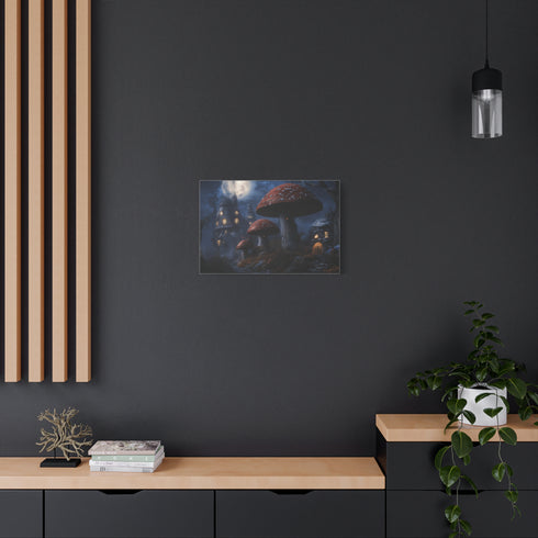 Giant Mushroom City under Moonlight (Edition II) — Canvas Wall Art — Product Detail View 5