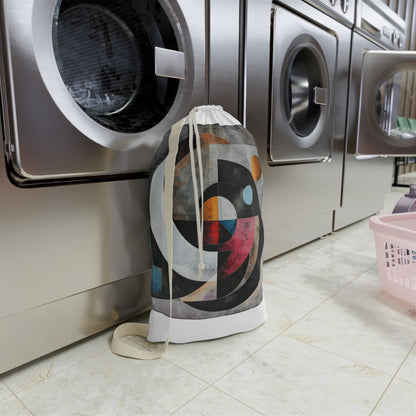 "Stylish Geometric Shapes Laundry Bag for Organized and Trendy Laundry Routine"