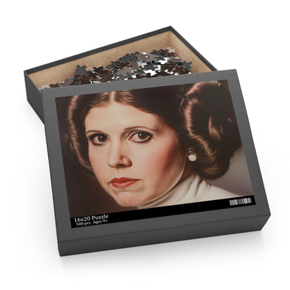 "Leia's Galactic Jigsaw Puzzle - Star Wars Princess Leia portrait - Rebel Alliance leader - challenging puzzle game"