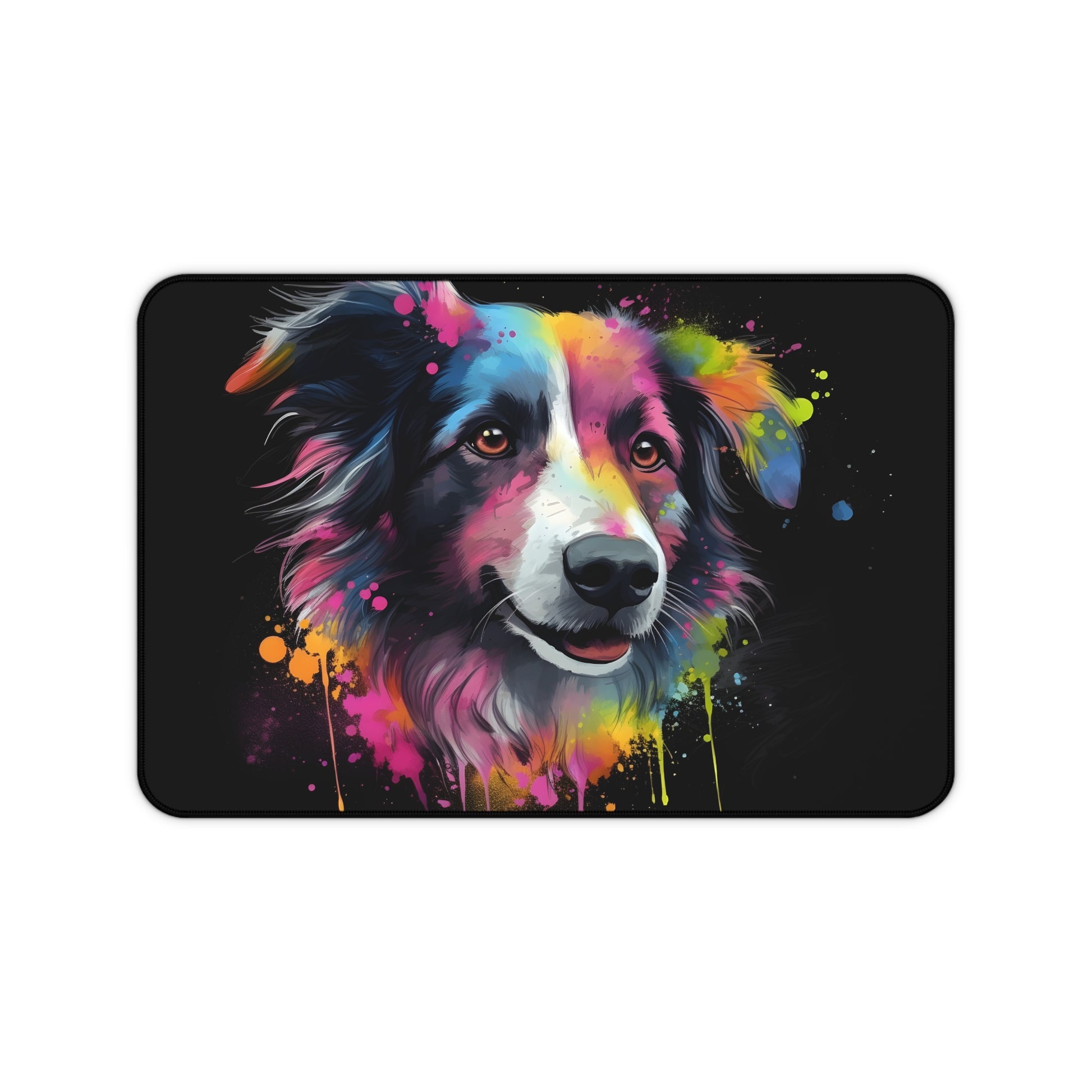 "Cute Collie Desk Mat - Adorable and protective workspace accessory, adds whimsical charm to your desk"