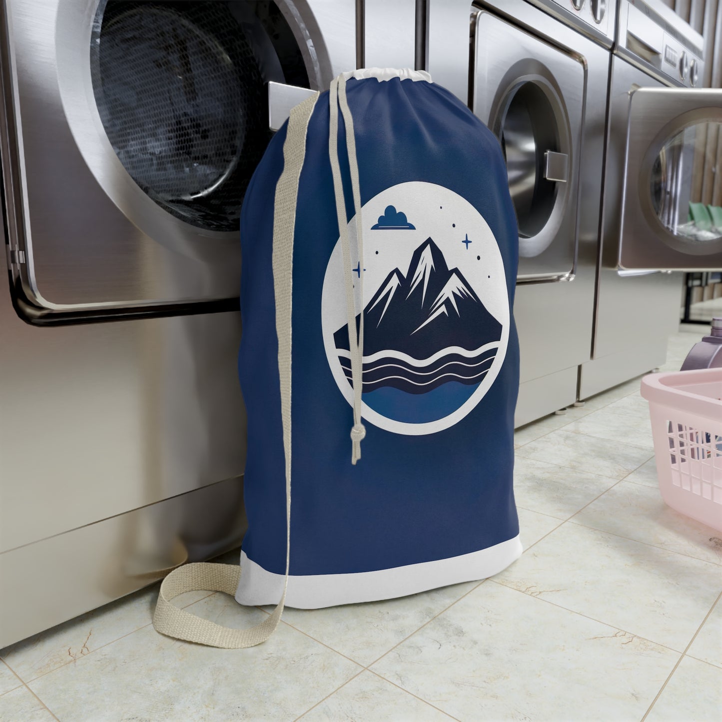 Mountain Logo Laundry Bag | Home Decor | Accessories, All Over Print, AOP, Bags, Laundry, Sublimation | Prints with Passion