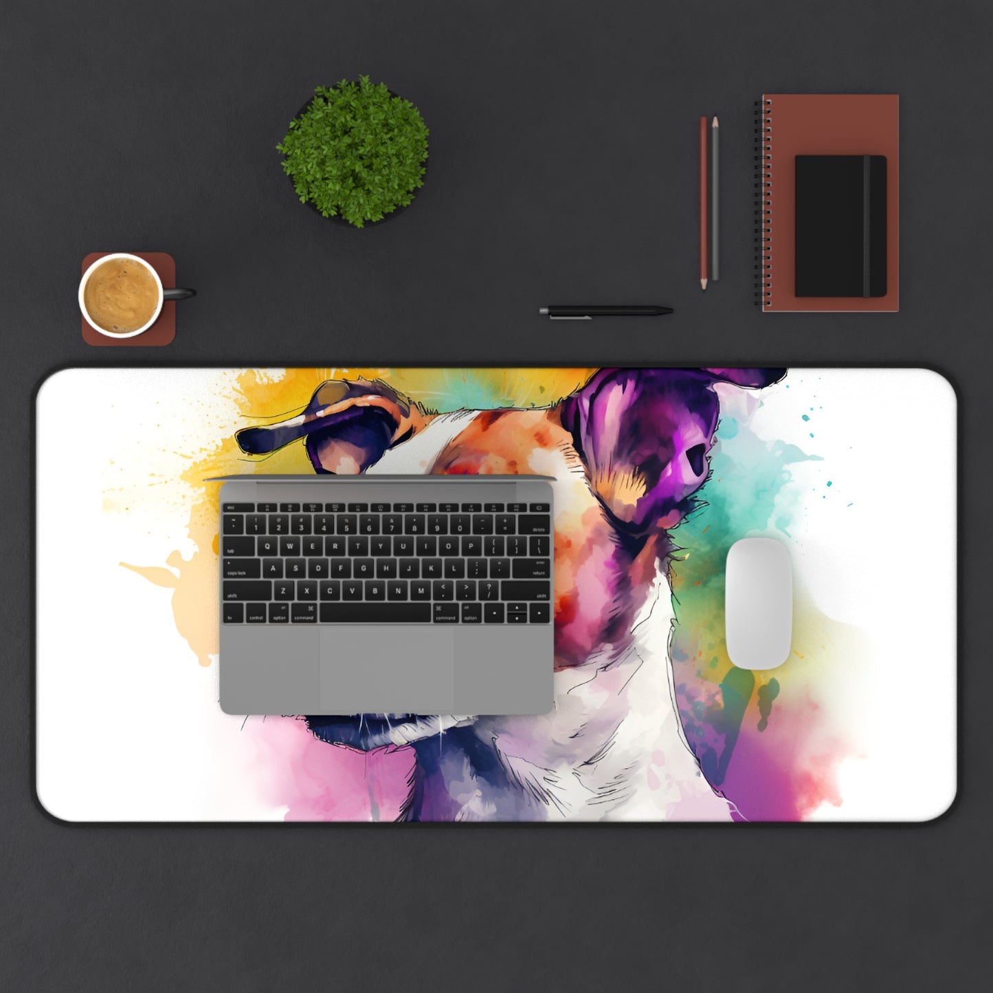 "Charming Jack Russell Pup Desk Mat for Dog Lovers' Workspaces"