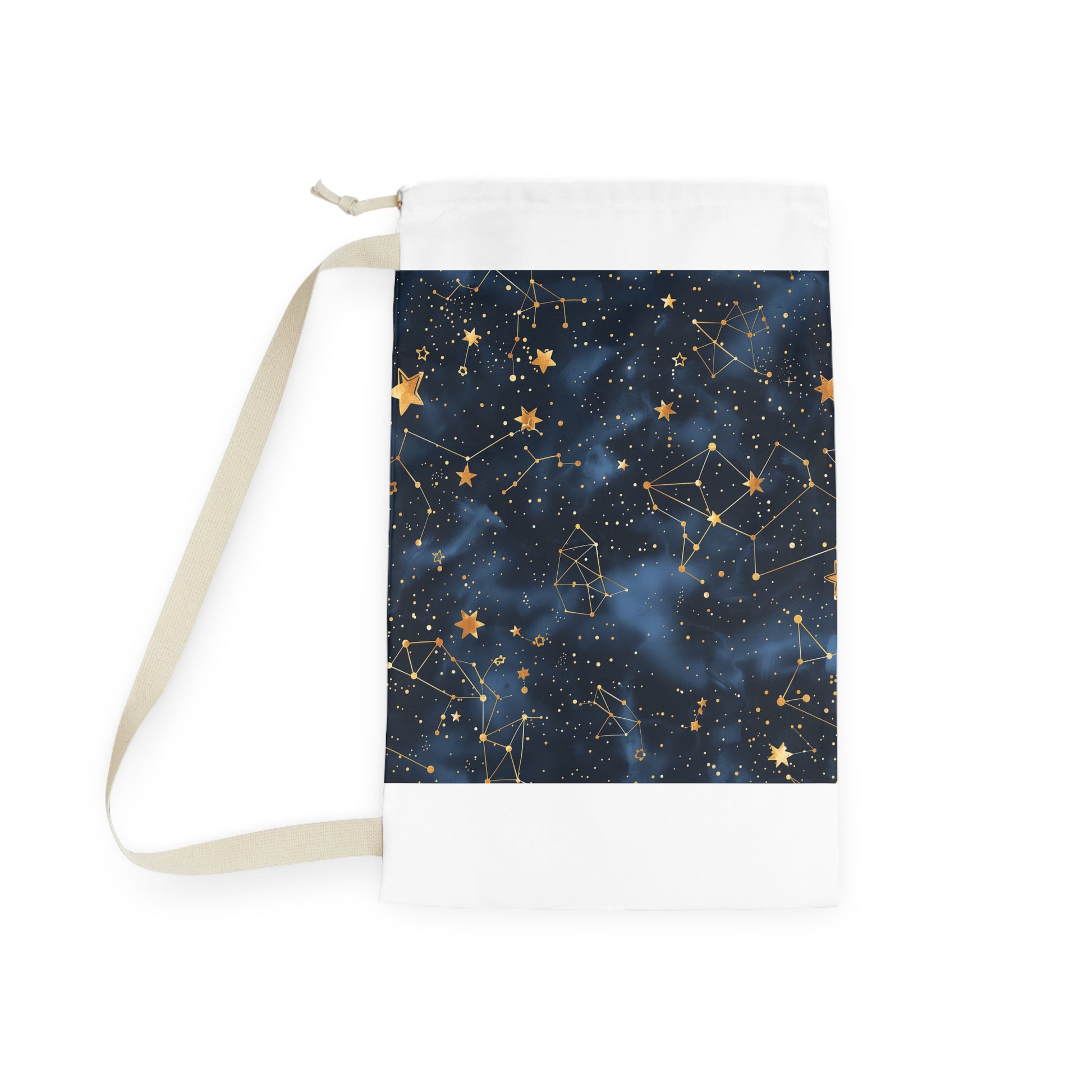 "Starry Night Constellation Stars Laundry Bag - Stylish and practical laundry organization inspired by the night sky"