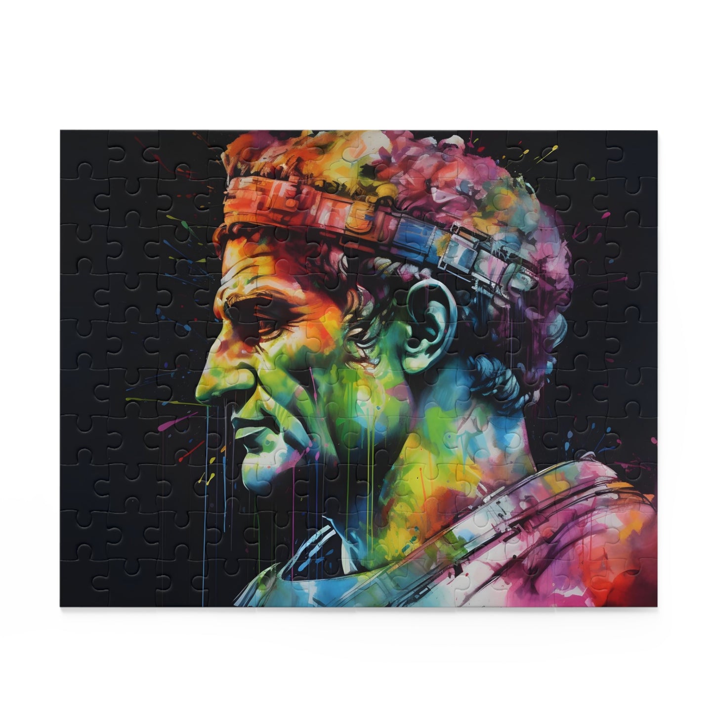 Neon Caesar Watercolor Jigsaw Puzzle