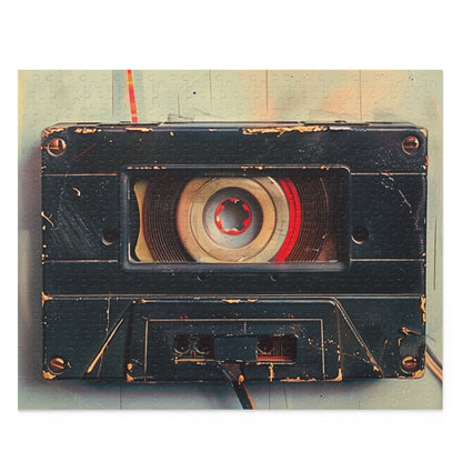 "Retro Cassette Tape Jigsaw Puzzle - Vibrant colors and intricate details for music lovers"