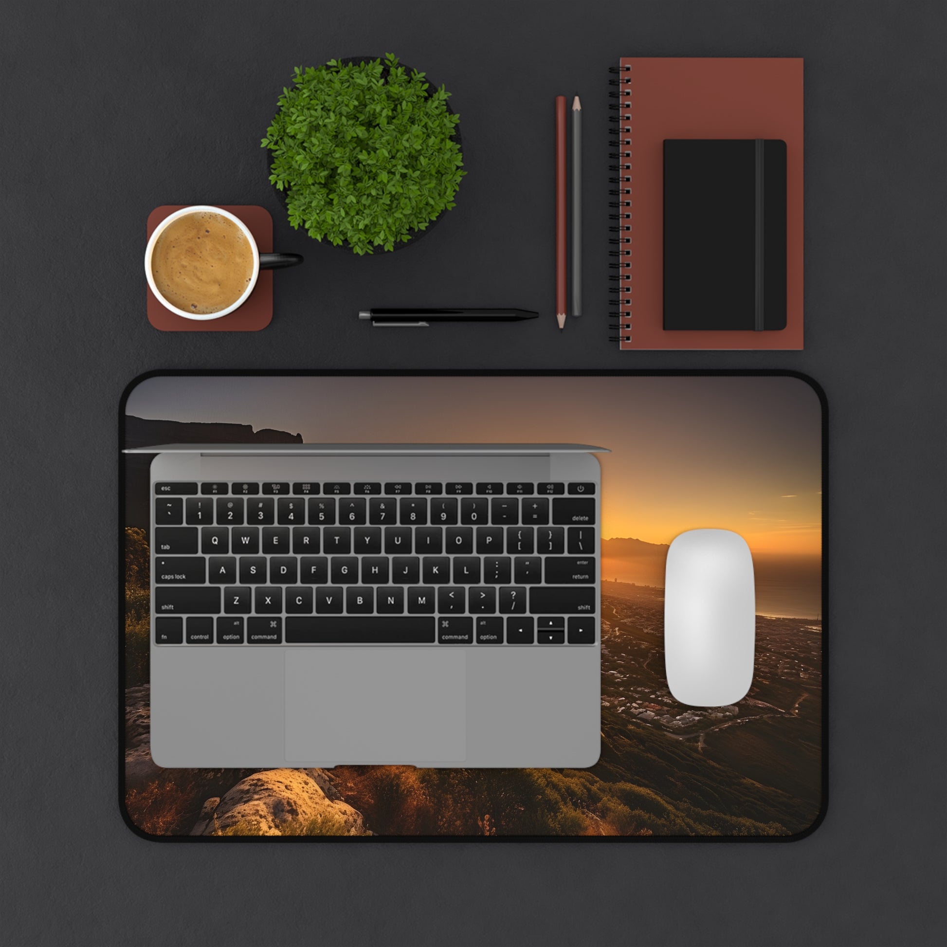 Table Mountain Desk Mat - Elevate your workspace with this stunning South African mountain view, inspiring productivity.